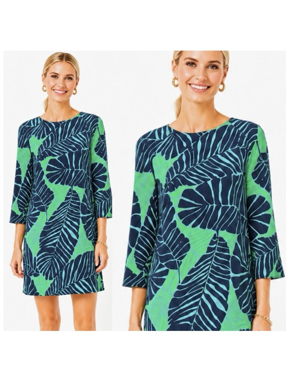 Lilly Pulitzer Carol Shift Dress tunic caftan Under the Palms palm tree 12 NWT